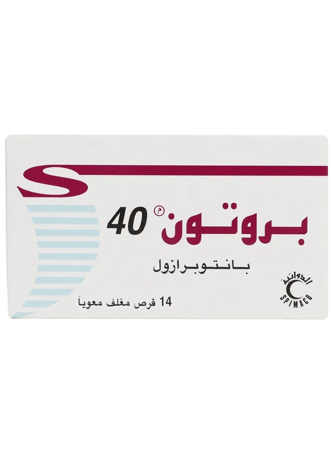spimaco Proton 40 mg Pantoprazole Tablets 14 Count - Image 1