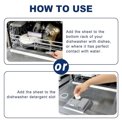 Binbata Eco Dishwasher Detergent Sheets Up To 160 Loads, Unscented Plastic Free Dishwashing Soap Strips With High Efficient Solid Enzyme, Leaving Dishes Sparkling Clean - Image 4
