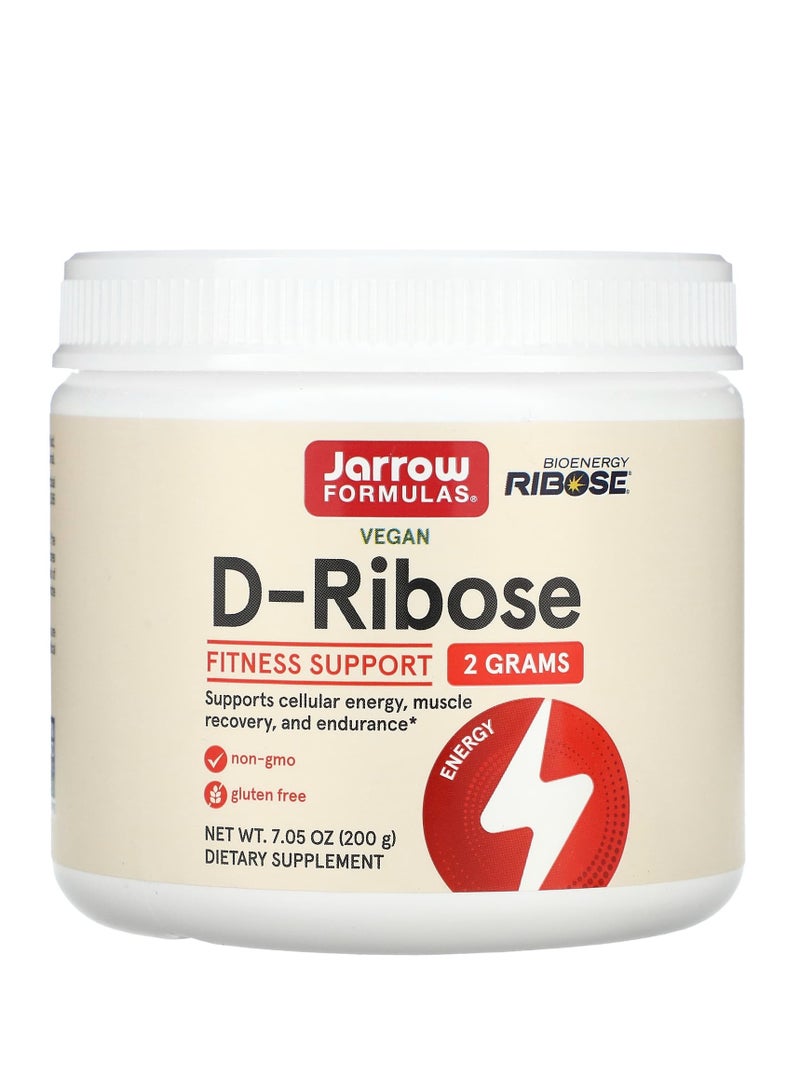 jarrow formulas Vegan D-Ribose, 7.05 oz (200 g)