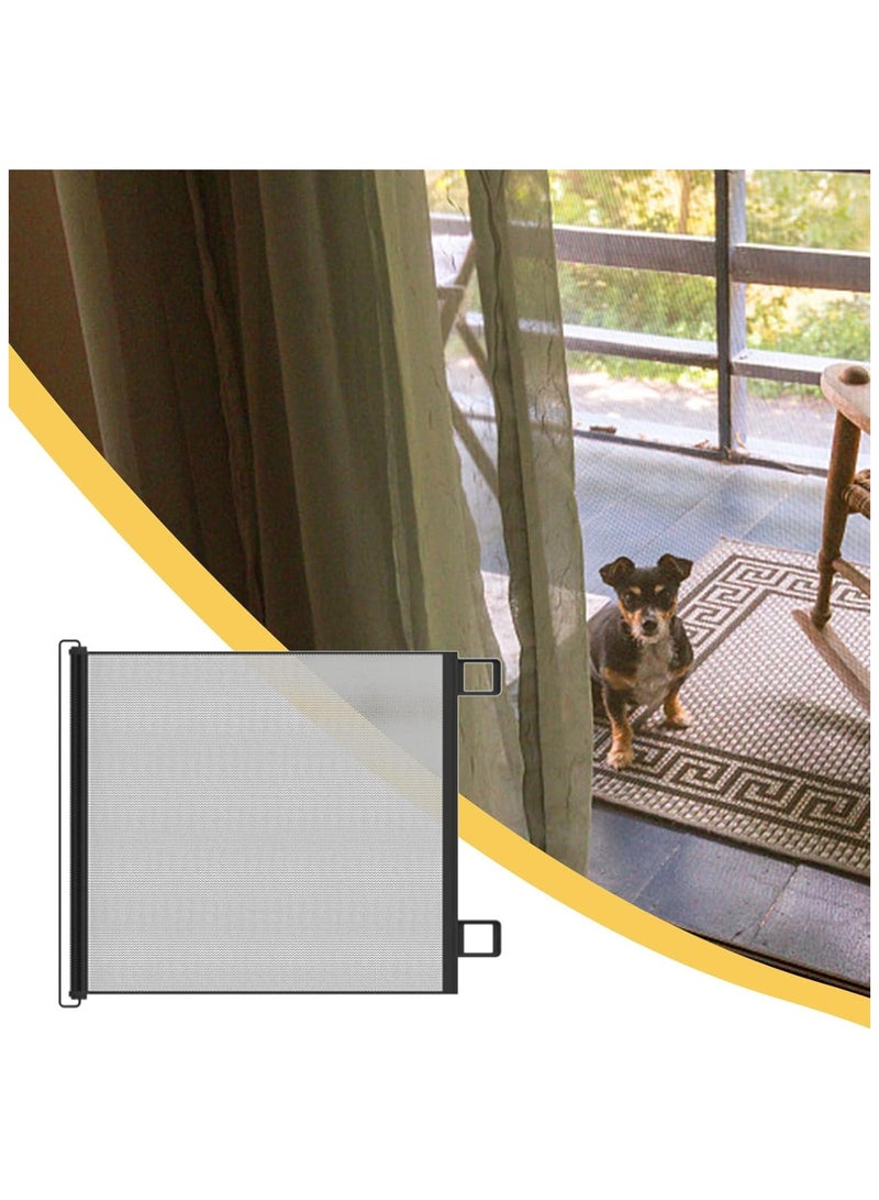 Retractable Gate Indoor - Retractable Pet Gates for Dogs - Stair Door Partition Childproof Net Cat Baffle No-Drill for Deck Kitchen Porch Fireplace Pool Area Baby Patio - Image 3