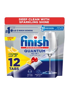 Powerball Quantum All In 1 Dishwasher Lemon Sparkle 12 Tablets Multicolour