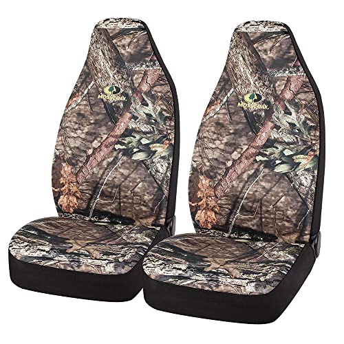 Mossy Oak Full Camo Seat Covers High Back - Made with Rip-Stop Oxford Fabric, Airbag Compatible, Universial Fit Most Bucket Seats - Official Licensed Product - Image 1