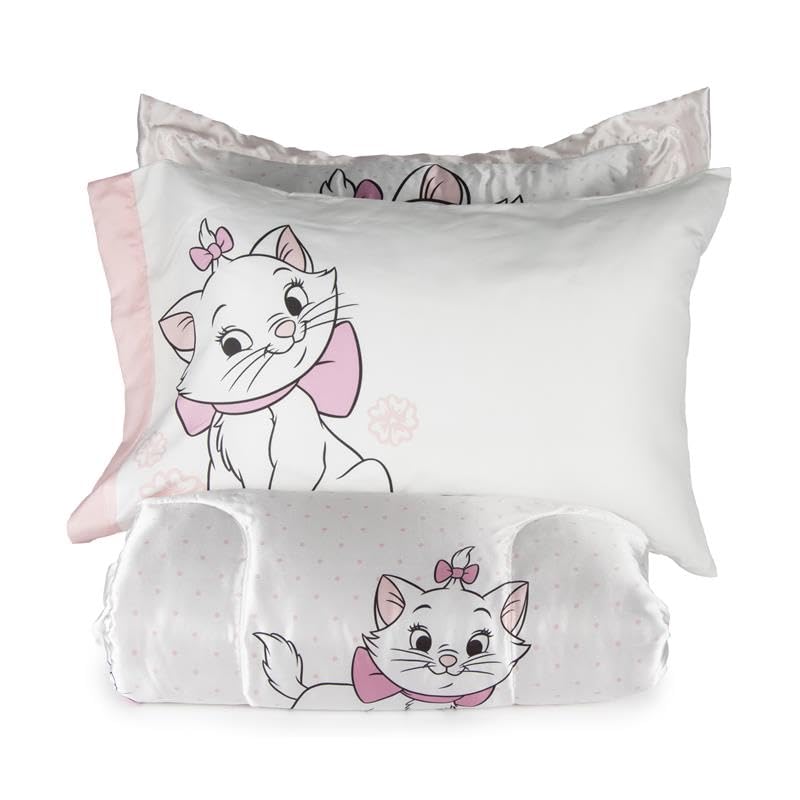 Jay Franco Kids Comforter Set Includes Sheets and Pillow Covers - Soft and Cozy Bed Set for Stylish Room Decor, White - Aristocats, 7 Piece Queen Size Bedding - Image 5