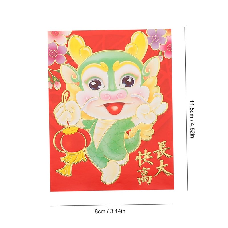 30pcs Chinese Red Envelopes for Dragon Year Luck Money Pockets Wedding Festival Mixed Designs - Image 3