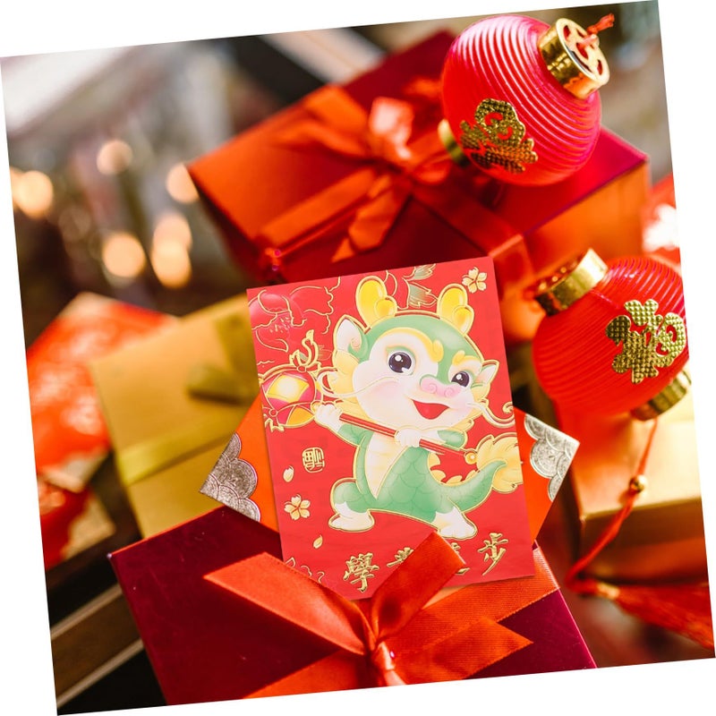 30pcs Chinese Red Envelopes for Dragon Year Luck Money Pockets Wedding Festival Mixed Designs - Image 5