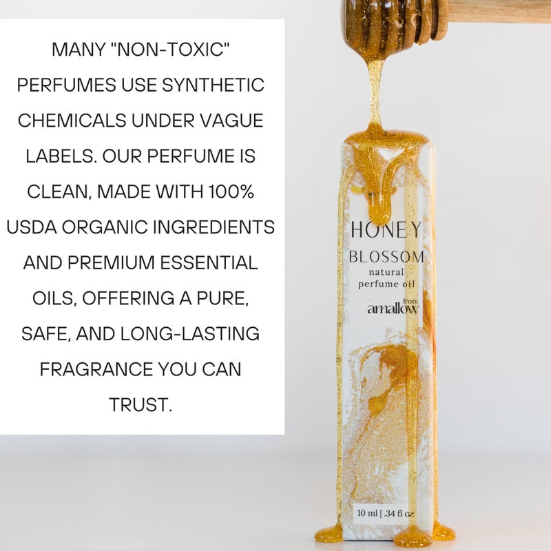 Amallow All Natural Non-Toxic Perfume Roller - Made With Pure and Organic Essential Oils - Hints of Honey, Vanilla, Lavender, Frankincense, Bergamot, Rosemary & Chamomile (Honey Blossom) - Image 5