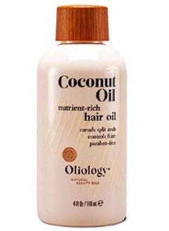 Oliology Coconut Hair Oil Lightweight Formula Helps Repair Distressed Hair Caused By Heat Styling & Chemical Treatments ; Mends Split Ends ; Controls Frizz ; Made In Usa & Paraben Free (4Oz)  - Image 2