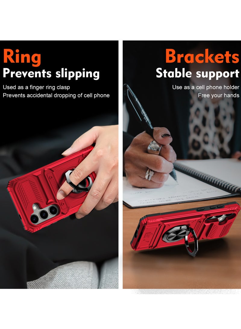 general Compatible with Samsung Galaxy A35 5G Slot Phone Case,Compatible with Samsung SM-A356B/DS Galaxy A35 5G / SM-A356E/DS SM-A356U1 SM-A3560 Built-in Stand Phone Case Cover - Image 3