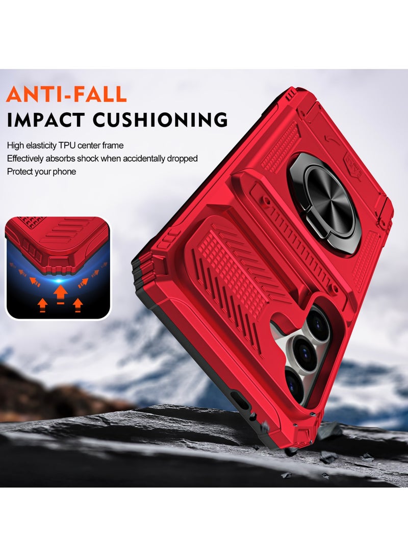 general Compatible with Samsung Galaxy A35 5G Slot Phone Case,Compatible with Samsung SM-A356B/DS Galaxy A35 5G / SM-A356E/DS SM-A356U1 SM-A3560 Built-in Stand Phone Case Cover - Image 4