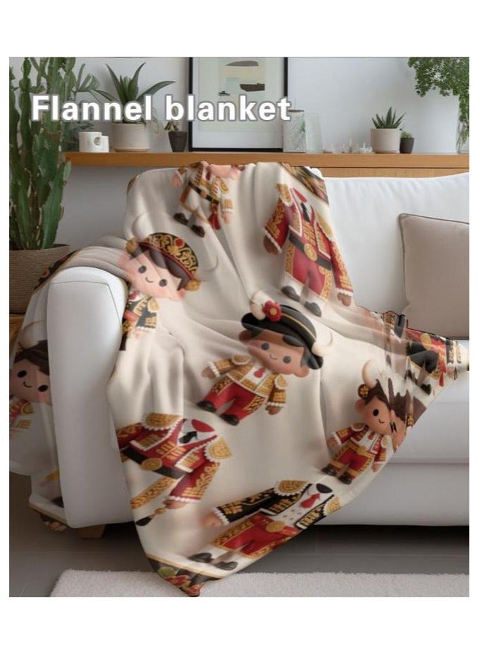 general Children's or student cartoon flannel thin blanket (warm and comfortable, suitable for sleep, games) 100cm*150cm - Image 1