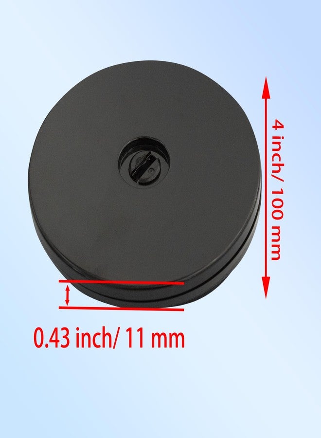 Adyoney 4 Pcs Black 4 inch Acrylic Lazy Susan Rotating Turntable Organizer Bearings - Round Swivel Plate for Spice Rack, Table, Cake, Kitchen Pantry - Image 3