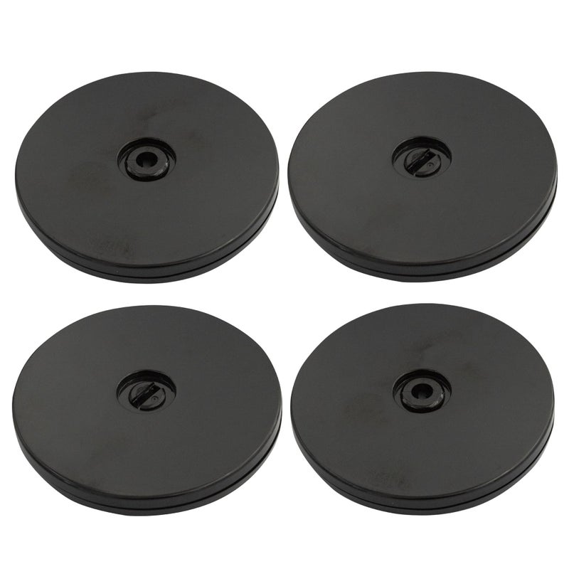 Adyoney 4 Pcs Black 4 inch Acrylic Lazy Susan Rotating Turntable Organizer Bearings - Round Swivel Plate for Spice Rack, Table, Cake, Kitchen Pantry - Image 1