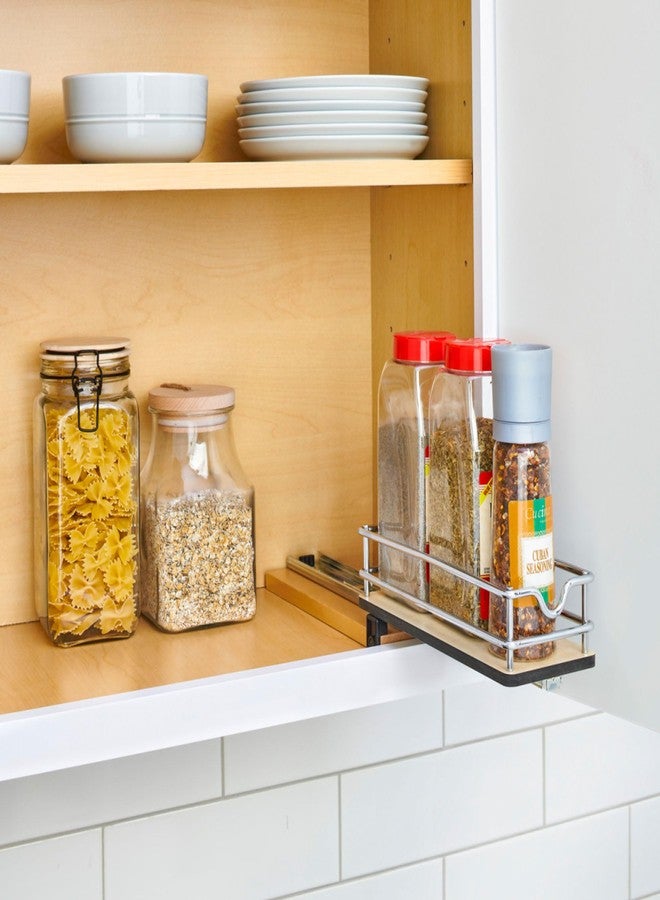 ريف-أ-شيلف منظم Rev-A-Shelf قابل للسحب مقاس 9 بوصات للخزائن، وحدة تخزين منزلقة عمودية أحادية الطبقة وعريضة لرف المطبخ، 5WU1-5W1-1 - Image 3