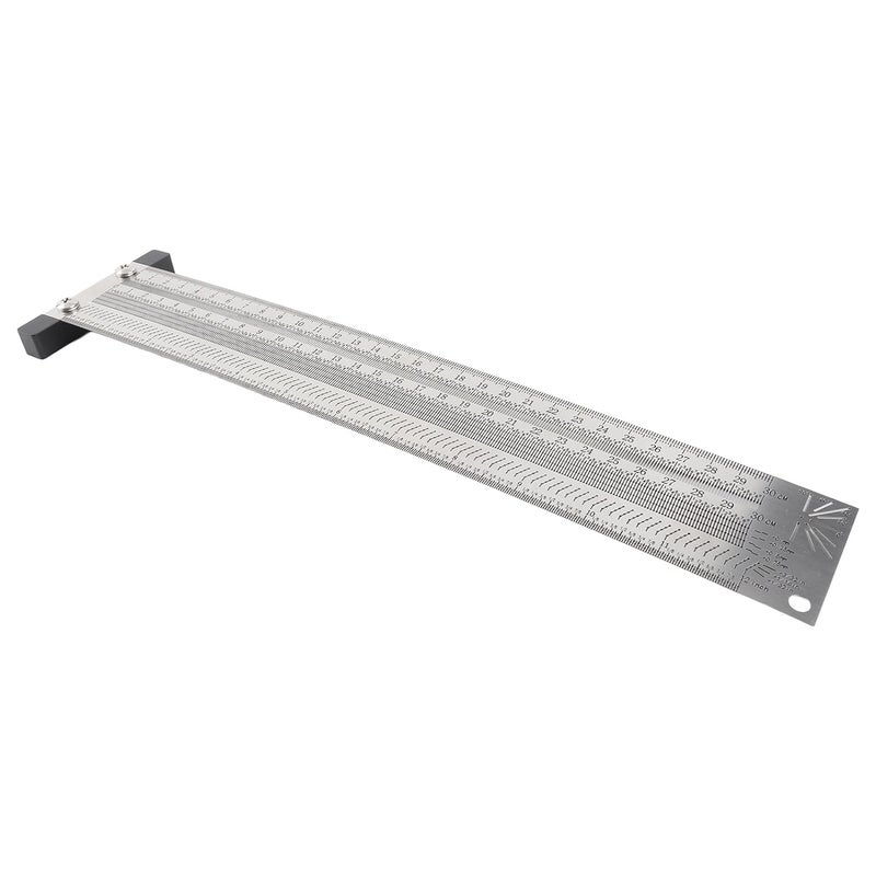 12 Inch Ultra Accuracy Marking Ruler Stainless Steel Woodworking Tool For Engraving And Measuring - Image 3