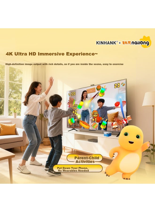 Kinhank All-in-one Motion Sensor Game Console 4k Tv Connection Home Large-scale Family Sports Free Massive 3d Games No Controller Needed Nairong Ip Collaboration Ai Motion Sensor Game - Image 4