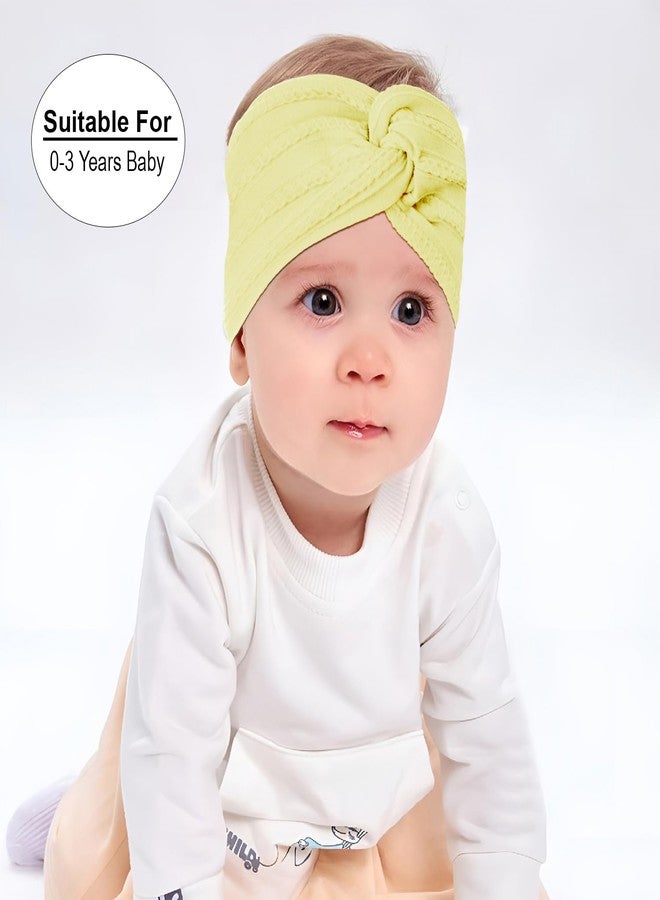 SYGA Baby Headband Nylon Soft Stretchable Thread Hairbands For Newborn Infant Toddler Kids 0-3 Year - Beige - Image 3