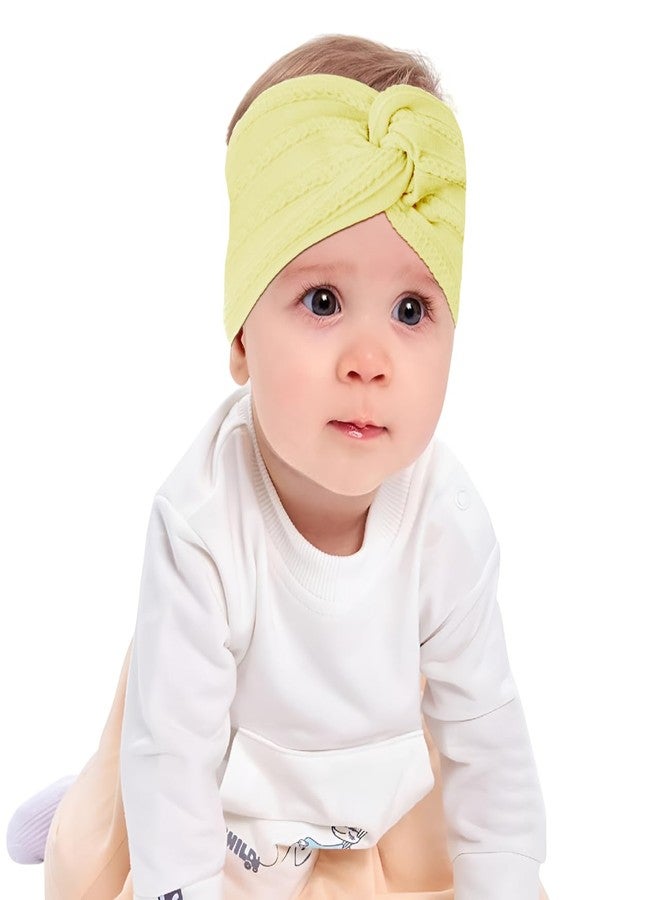 SYGA Baby Headband Nylon Soft Stretchable Thread Hairbands For Newborn Infant Toddler Kids 0-3 Year - Beige - Image 1