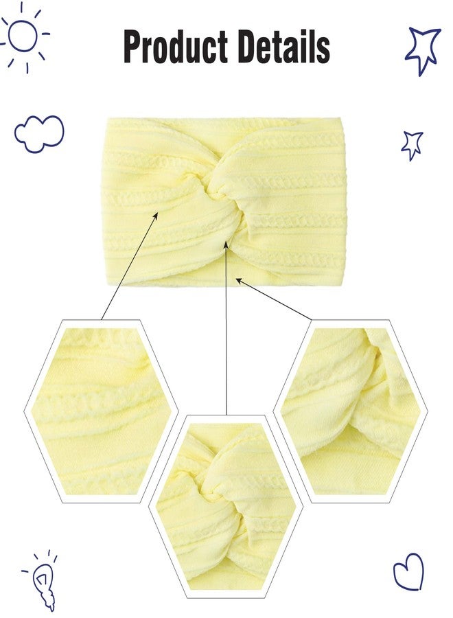 SYGA Baby Headband Nylon Soft Stretchable Thread Hairbands For Newborn Infant Toddler Kids 0-3 Year - Beige - Image 5