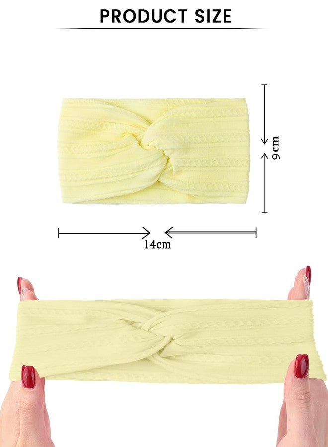 SYGA Baby Headband Nylon Soft Stretchable Thread Hairbands For Newborn Infant Toddler Kids 0-3 Year - Beige - Image 4