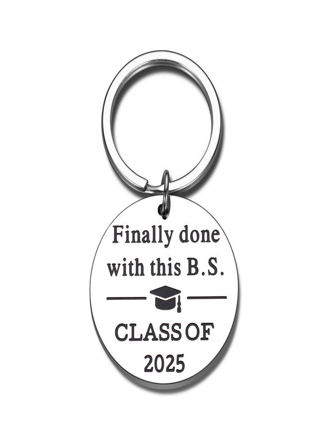KINMES Funny College Graduation Gifts for Him Her 2025 College High School Master Degree Graduation Gifts, Senior Gift for Son Daughter Class of 2025 Keychain, Senior Night Gift for Graduate Friends - Image 1