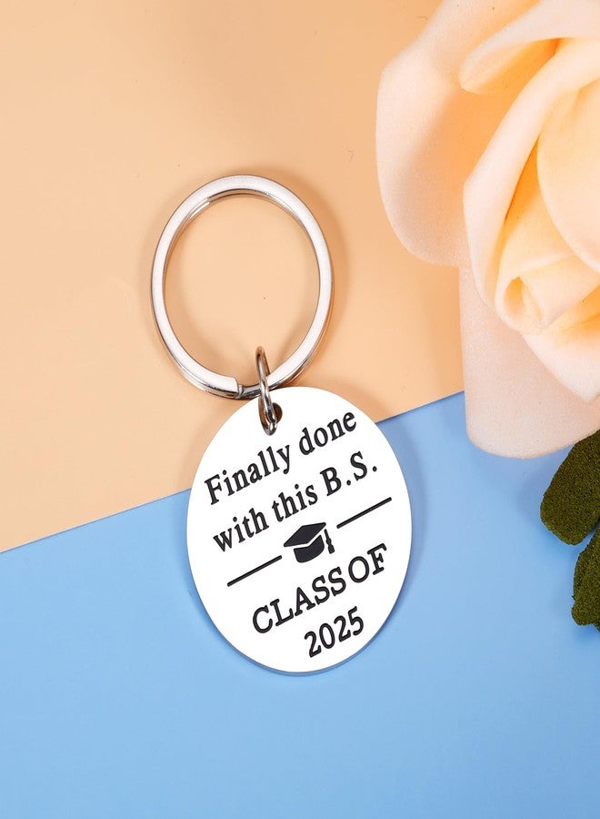 KINMES Funny College Graduation Gifts for Him Her 2025 College High School Master Degree Graduation Gifts, Senior Gift for Son Daughter Class of 2025 Keychain, Senior Night Gift for Graduate Friends - Image 2