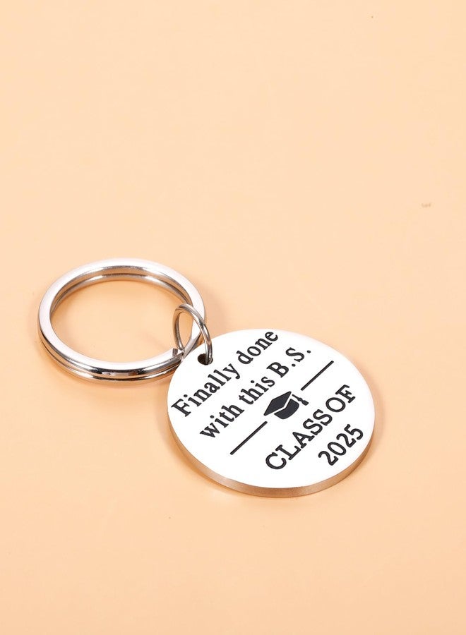 KINMES Funny College Graduation Gifts for Him Her 2025 College High School Master Degree Graduation Gifts, Senior Gift for Son Daughter Class of 2025 Keychain, Senior Night Gift for Graduate Friends - Image 5