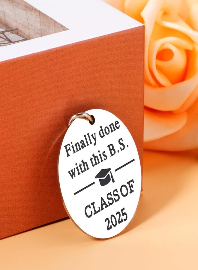 KINMES Funny College Graduation Gifts for Him Her 2025 College High School Master Degree Graduation Gifts, Senior Gift for Son Daughter Class of 2025 Keychain, Senior Night Gift for Graduate Friends - Image 3