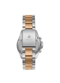 BEVERLY HILLS POLO CLUB BEVERLY HILLS POLO CLUB BP3721X.560 Men Multi Function Display Watch & Metal Strap Silver/Rose Gold  - Image 4