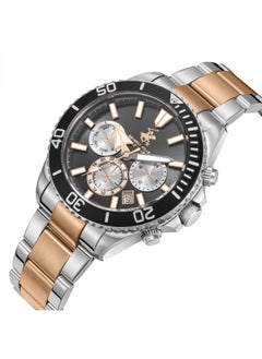 BEVERLY HILLS POLO CLUB BEVERLY HILLS POLO CLUB BP3721X.560 Men Multi Function Display Watch & Metal Strap Silver/Rose Gold  - Image 2