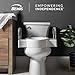 Bemis Rise 45 Raised Toilet Seat with Support Handles Hinges Never Loosen Fits Round and Elongated - Image 4