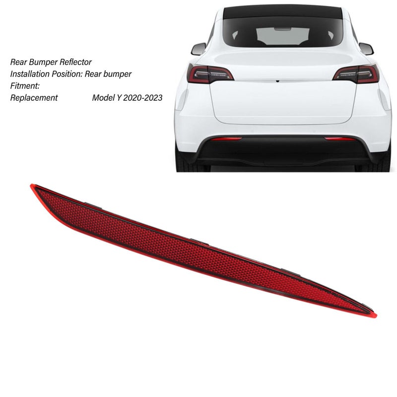Generic Dpofirs Rear Bumper Reflector for Tesla Model Y 2020-2023 Red Lens Car Tail Reflector Replacement Rear Bumper Lights for Model Y (Right-26560 6FV0A)  - Image 2