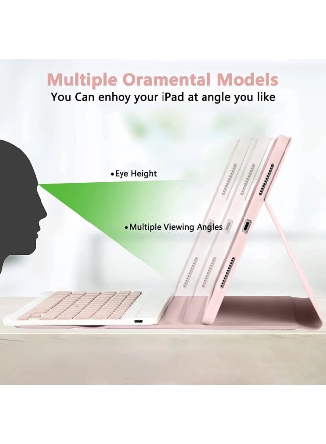 Lightweight Smart Cover with Wireless Keyboard and Mouse For IPad 2022 (10th Gen) 10.9 Inch/ 2025 (11th Gen) 11 Inch Pink - Image 2