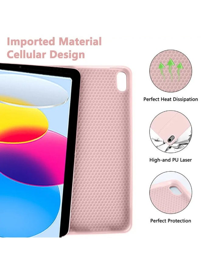 Lightweight Smart Cover with Wireless Keyboard and Mouse For IPad 2022 (10th Gen) 10.9 Inch/ 2025 (11th Gen) 11 Inch Pink - Image 3