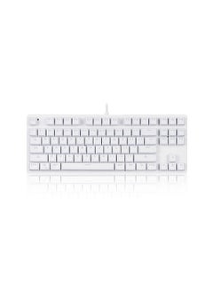 Generic 87-key Mechanical Keyboard Wired Keyboard RGB Backlit Keyboard Blue Switch/ 26-key Rollover/ Multimedia Combination Keys White  - Image 1