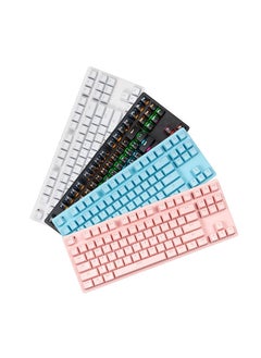 Generic 87-key Mechanical Keyboard Wired Keyboard RGB Backlit Keyboard Blue Switch/ 26-key Rollover/ Multimedia Combination Keys White  - Image 2
