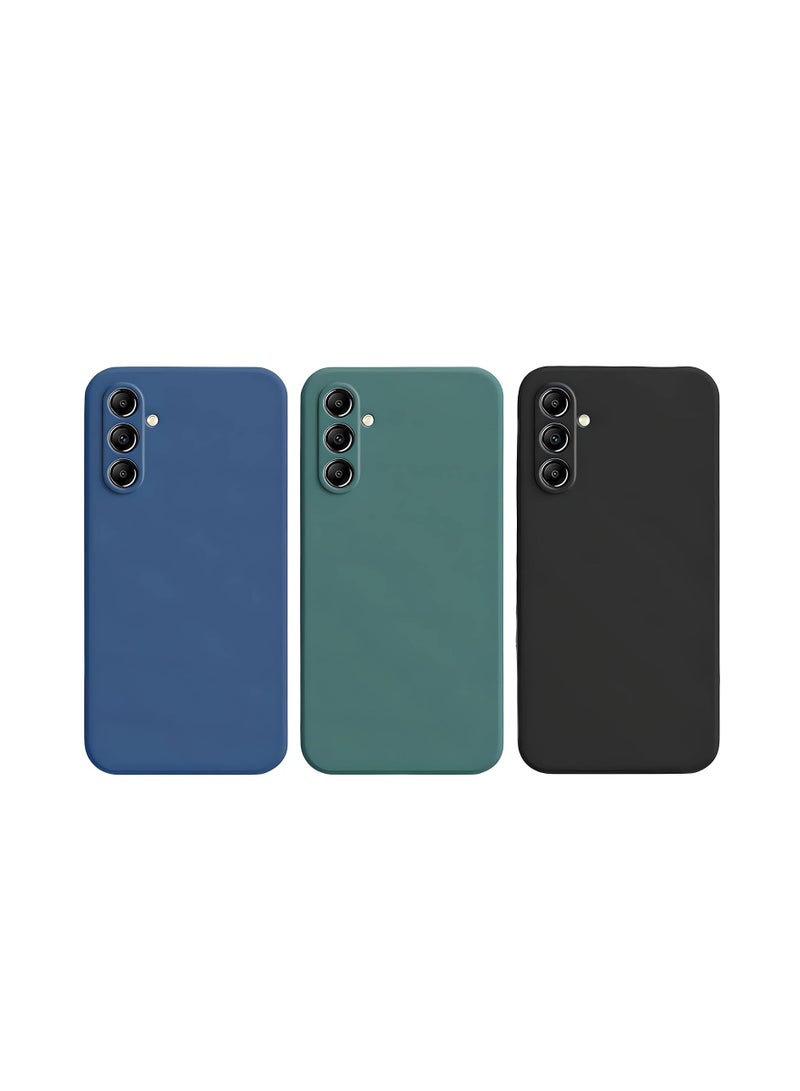 إينيكس غطاء حافظة Samsung Galaxy A34 5G من السيليكون الناعم بتصميم نحيف من مادة TPU، حزمة من 3 حافظات، غطاء خلفي خفيف الوزن، لمسة نهائية غير لامعة، غطاء واقٍ مضاد للصدمات، جراب مضاد لبصمات الأصابع مصمم لحافظ - Image 1