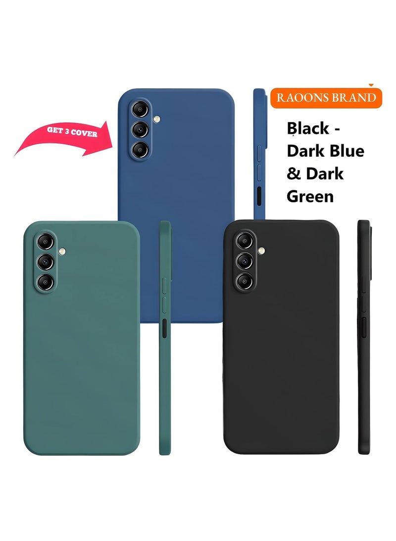 إينيكس غطاء حافظة Samsung Galaxy A34 5G من السيليكون الناعم بتصميم نحيف من مادة TPU، حزمة من 3 حافظات، غطاء خلفي خفيف الوزن، لمسة نهائية غير لامعة، غطاء واقٍ مضاد للصدمات، جراب مضاد لبصمات الأصابع مصمم لحافظ - Image 2