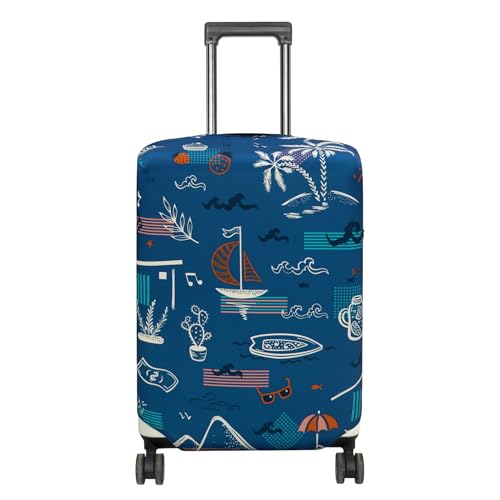 HYPER VENTURE Washable Luggage Cover - Fashion Suitcase Protector Fits 18-22 Inch Luggage (Hawaii Beach, S) - Image 1