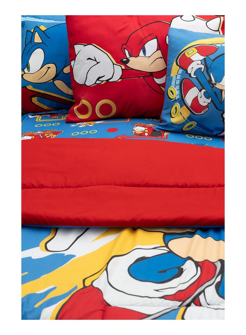 سونيك طقم لحاف سونيك 5 في 1 BNB – ألياف دقيقة مصقولة وغطاء بوليستر – أحمر - Image 4