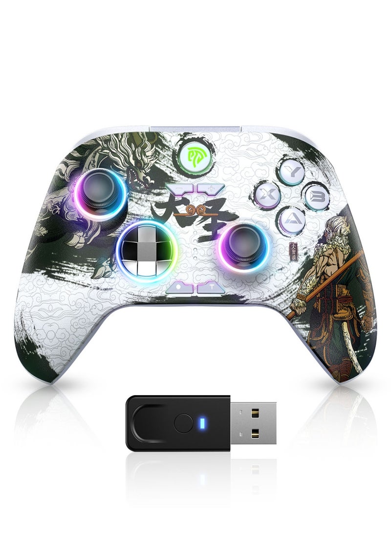 EasySMX X15 Improved Wireless Bluetooth PC Controller with Hall Joysticks/Triggers/RGB Lighting, No Stick Drift, No Dead Zone, Works for Windows PC, Android, Steam and Switch - Image 1
