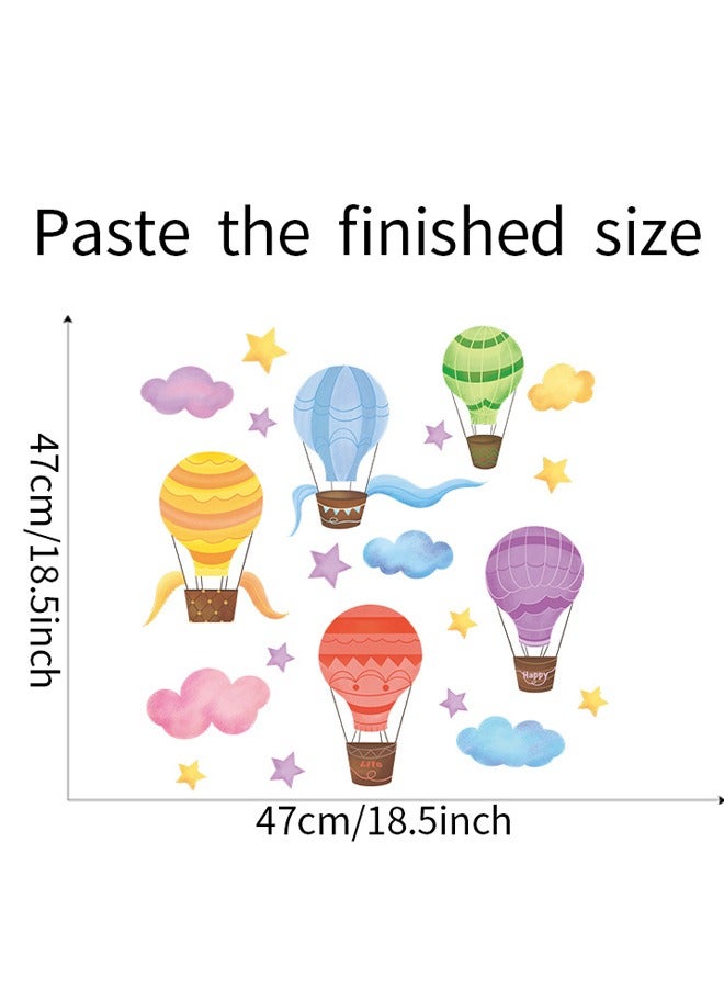 بالون الهواء الساخن الكرتوني بالون الهواء الساخن نجوم نجوم غرفة أطفال روضة أطفال ملصقات حائط PVC رمضان - Image 4