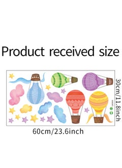 Generic Cartoon Hot Air Balloon Clouds Stars Children's Room Kindergarten Home Decoration PVC Wall Stickers  - Image 3