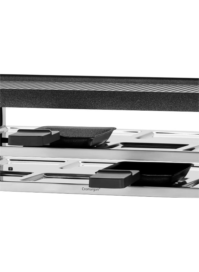 WMF Lono Raclette Grill with Pans and Sliders, Raclette for 8 People, 1500 W, Matte Stainless Steel - Image 5