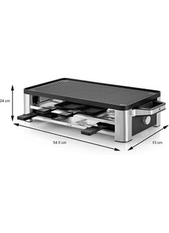 WMF WMF Lono Raclette Grill with Pans and Sliders, Raclette for 8 People, 1500 W, Matte Stainless Steel  - Image 3
