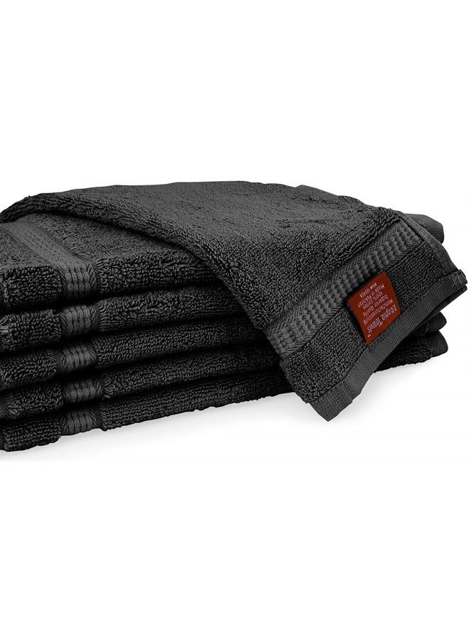 Utopia Towels [12 Pack Premium Wash Cloths Set (12 x 12 Inches) 100% Cotton Ring Spun, Highly Absorbent and Soft Feel Essential Washcloths for Bathroom, Spa, Gym, and Face Towel (Black) - Image 4