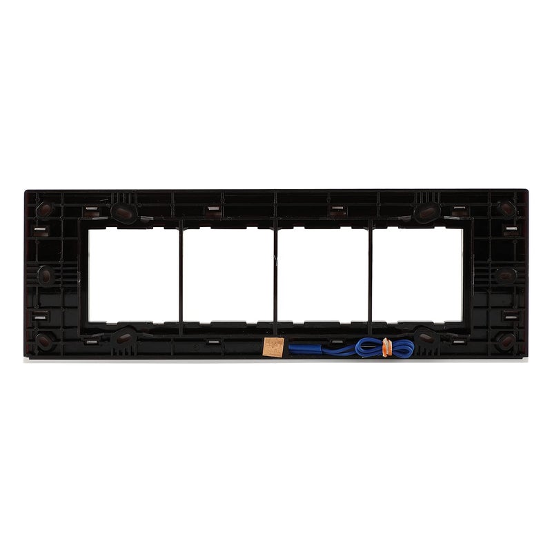 CONA 10708 Status Axis Horizontal 8 Modular Plate with Blue LED Indicator, Snow White - Single|8 Module Switch Plates|Cover Plate|8M Polycarbonate Switch Frame - Image 2