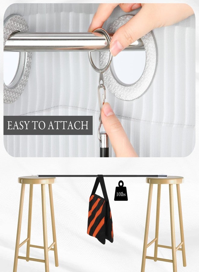 Shimeyao 12 Pack 36 Inch Curtain Pull Wands Black Drapery Pull Rod with 10 Hooks and 10 Rings Stainless Steel Drapery Opener for Grommet Curtains Opening - Image 5