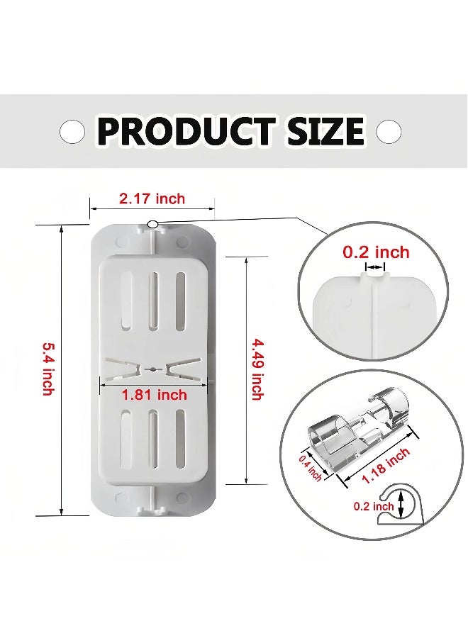 SYOSI 6 Pcs Power Strip Holders, Socket Fixers 360° Rotation Self Adhesive Desktop Socket Fixers Punch-Free Power Strip Holders for Kitchen Home Office Cable Management - Image 5