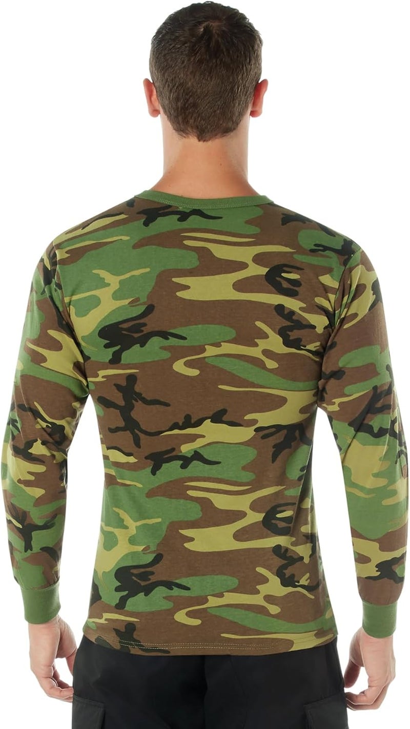 Rothco Men's Long Sleeve Woodland Camo T-Shirt - Image 4