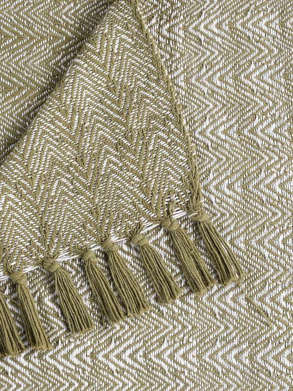 SASHAA WORLD Soft Herringbone Throw Blanket | Used Both Indoor and Outdoor |Blanket for Living Room, Sofa, Bed & Chair | Green Throw Blanket| Pack of 1, 180 x130 cm - Image 5